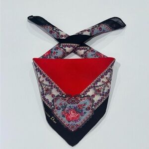 Handkerchiefs Christian Dior Women Vintage Mini Scarf 18”
